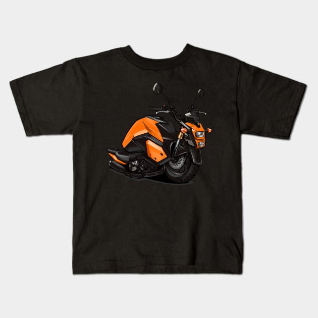 Grom Snail Grey Kids T-Shirt by MOTORIND